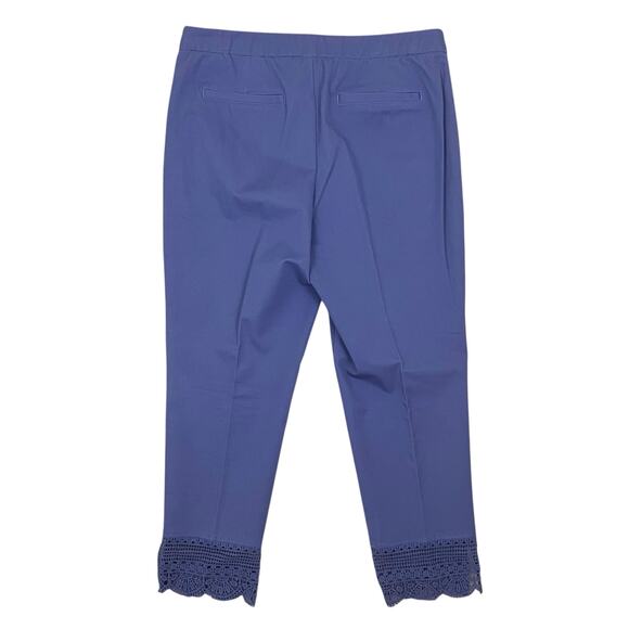 Isaac Mizrahi Live! 24/7 Stretch Pants with Crochet Hem Periwinkle Blue Size 16 - Picture 3 of 7